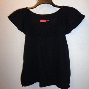 ELLE Women's Black Top Size Large